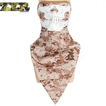 Zuoxiangru Армейский Камуфляж, убивающий пол, получерепа, Балаклавский призрак, череп, тактические Пейнтбольные шапочки, армейская игра