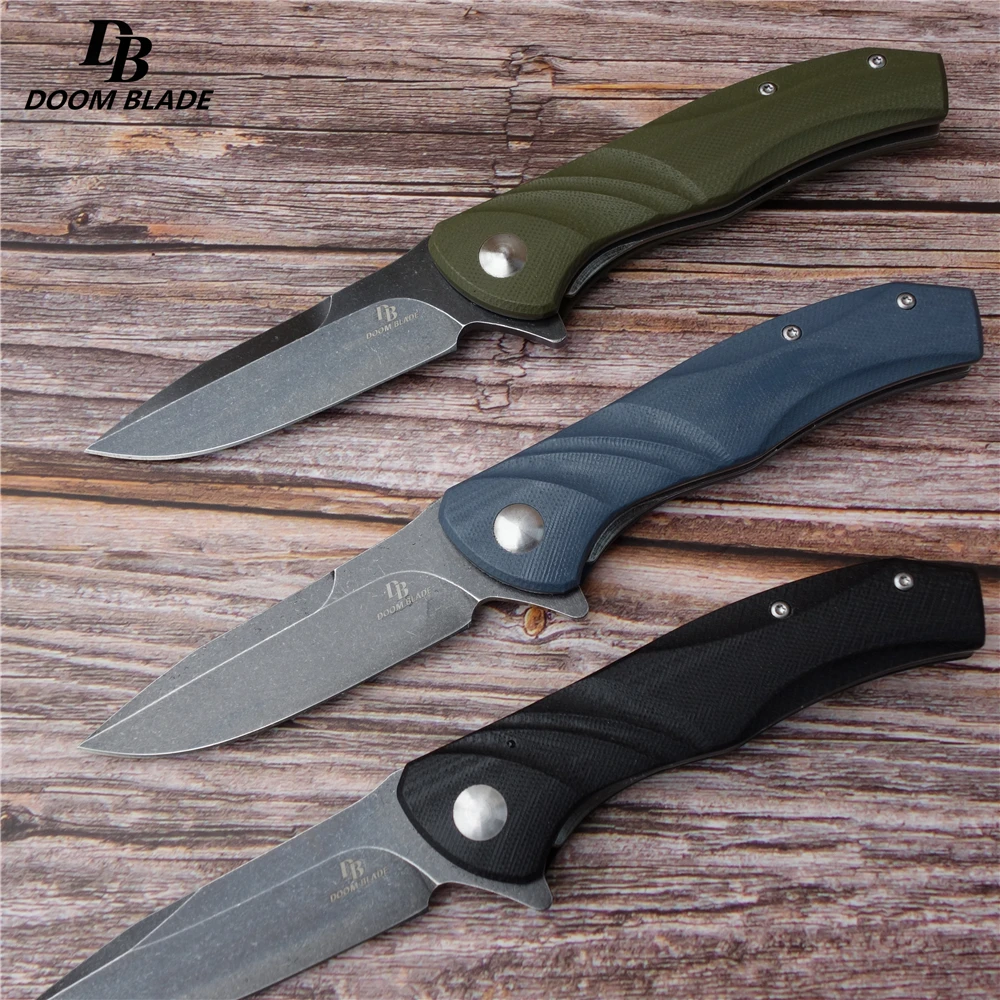 

7.9" FH11 60-61HRC Knives Folding Knife D2 Steel Blade G10 Handle Outdoor Camping Hunting Survival Knife Pocket Practical Fruit