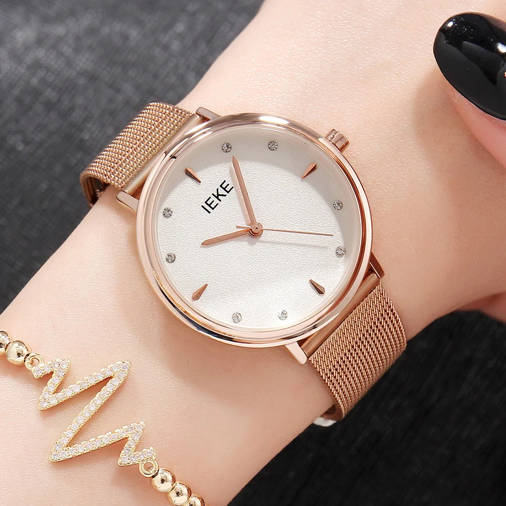 

women's wristwatches stainless steel luxury diamond woman watch IEKE brand women watches quartz waterproof casual ladies clocks