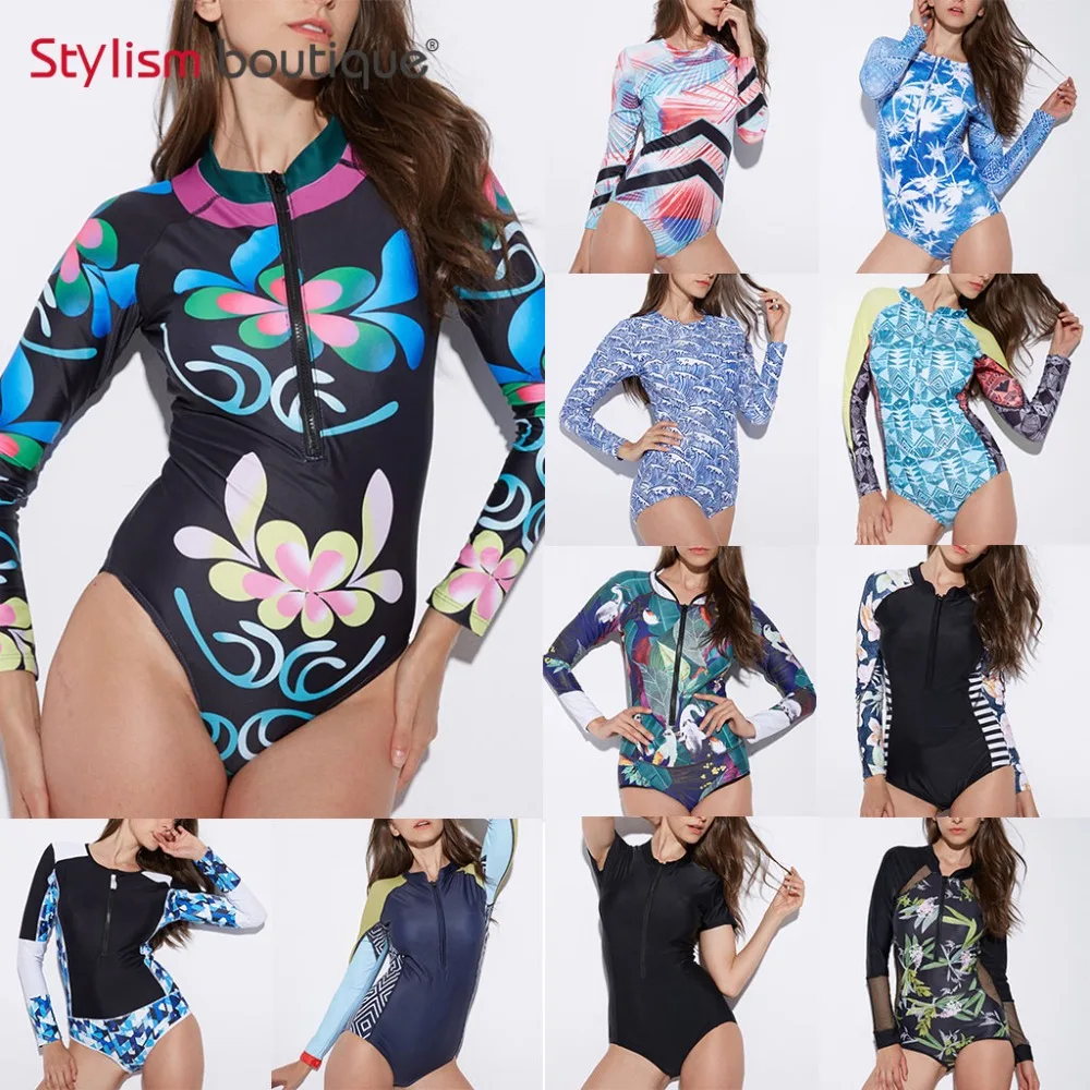 2018 جديد Rashguard واحد قطعة ملابس السباحة ملابس منقوشة بكم طويل ملابس السباحة الاستحمام البدلة طفح الحرس المرأة ملابس السباحة تصفح لباس سباحة 2018 جديد Rashguard واحد قطعة ملابس السباحة ملابس منقوشة بكم طويل ملابس السباحة الاستحمام البدلة طفح الحرس المرأة ملابس السباحة تصفح لباس سباحة