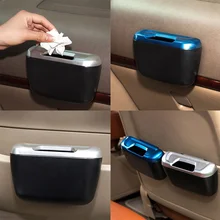 Multifunction Car Trash Dustbin Can Garbage Bucket Storage Hanging Stowing Tidying Car Door Side Bins