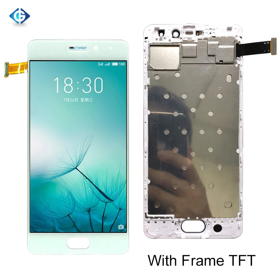 Полный ЖК-дисплей 5," для Meizu Pro 7, ЖК-дисплей, сенсорный экран в сборе+ рамка, полный экран для Meizu Pro7, дисплей в сборе - Цвет: white with frame TFT