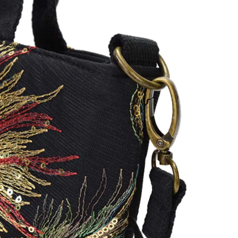 Women Vintage Shoulder Bags Peacock Embroidery Female Handbag Lady Messenger Bag Sequins Top-Handle Tote Crossbody SS7037 (5)
