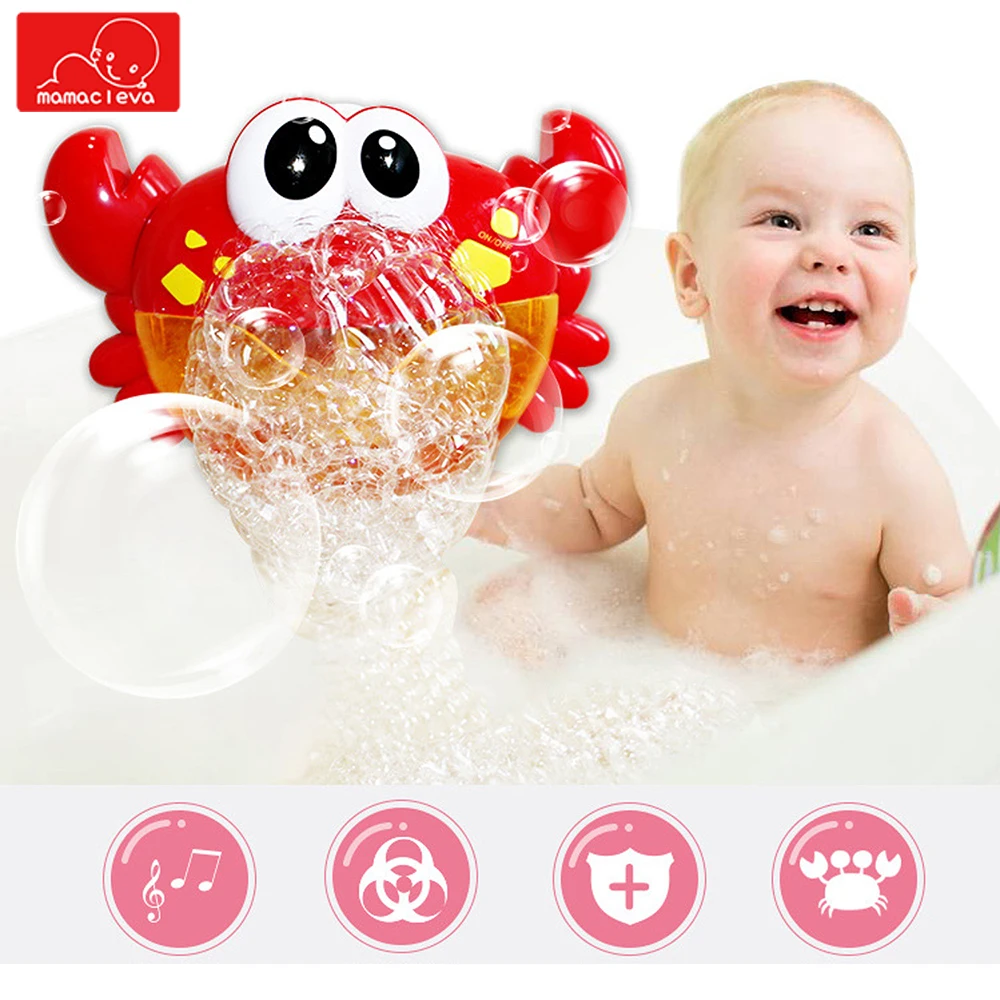 MAMACLEVA Bubble Frog Crabs Baby Bath Toys Automatic Bubble Maker Swimming Pool Bathtub Soap Machine Toy with Music Water Toy MAMACLEVA Bubble Frog Crabs Baby Bath Toys Automatic Bubble Maker Swimming Pool Bathtub Soap Machine Toy with Music Water Toy