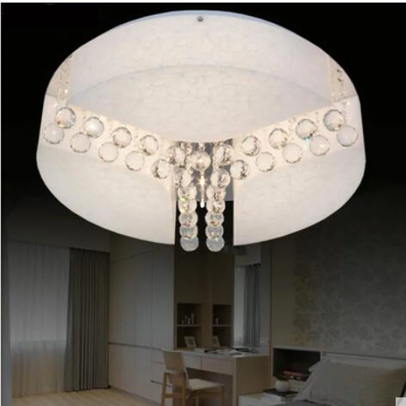 

Modern Acryl Crystal Lifting Chain LED Ceiling Lamp Circular Sittingroom Bedroom Restaurant Sectional Remote Control Lamp
