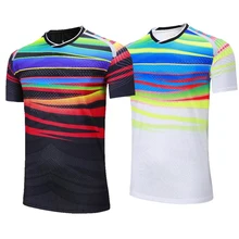 Рубашка для бадминтона, новинка, короткий рукав, для мужчин, для настольного тенниса, одежда, быстросохнущая, Tenis Masculino размера плюс, для настольного тенниса, Джерси A107