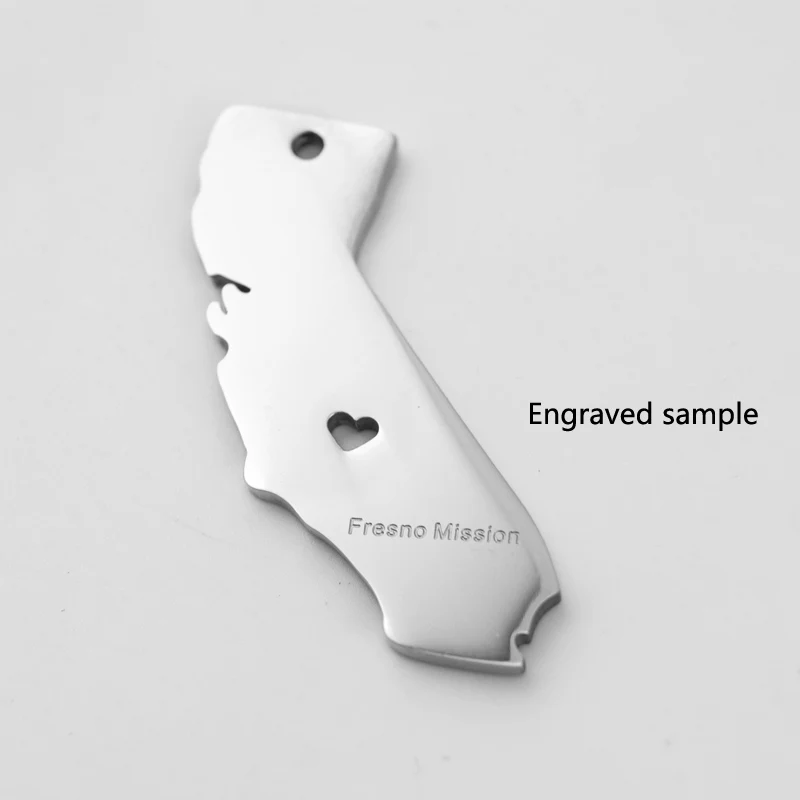 Risul California Florida Texas Michigan Indiana карта из нержавеющей стали США подвески с обеих сторон