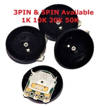 10 шт. B102/103/203/503 двойной Шестерни настройки потенциометра 50K B503 16*2 мм дуплекс один двойной циферблат потенциометры 1 K/10 K/20 K/50 K