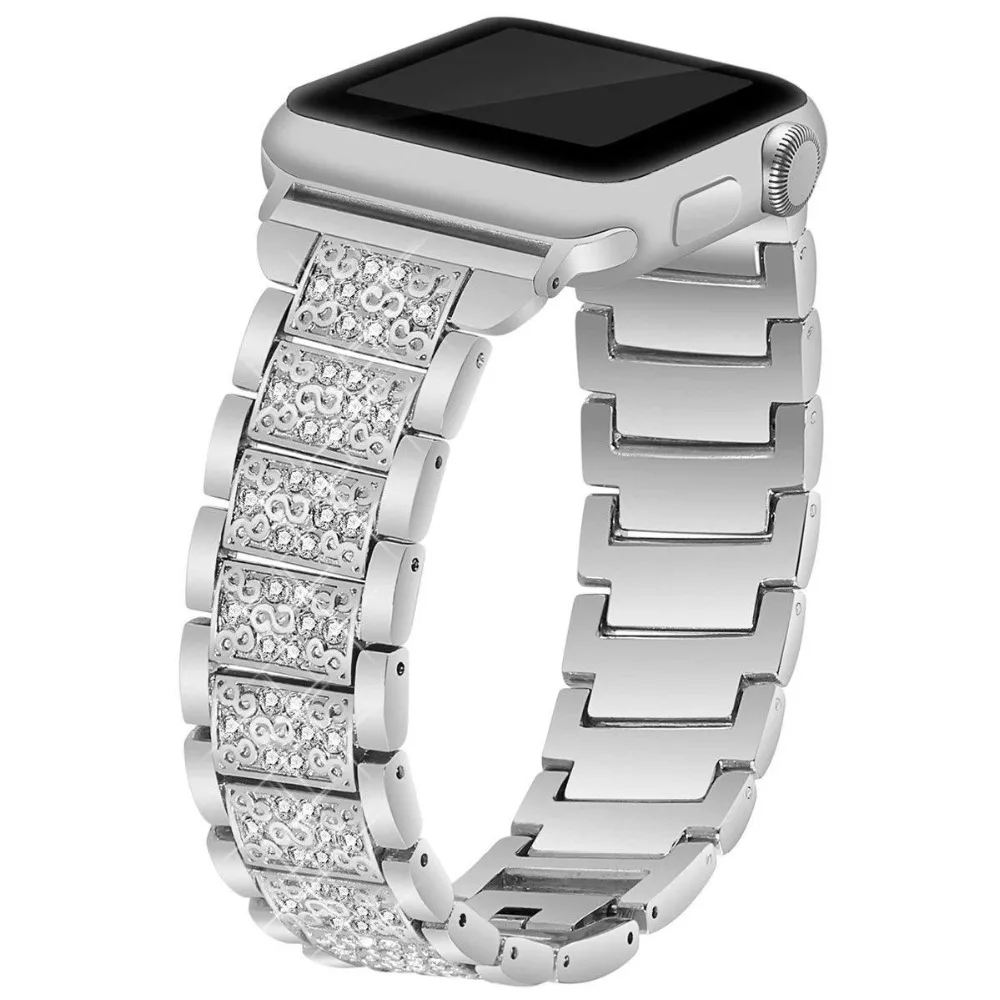 Ремешок для Apple Watch 4 44 мм ремешок 38 серия 3 2 розовое золото браслет из нержавеющей