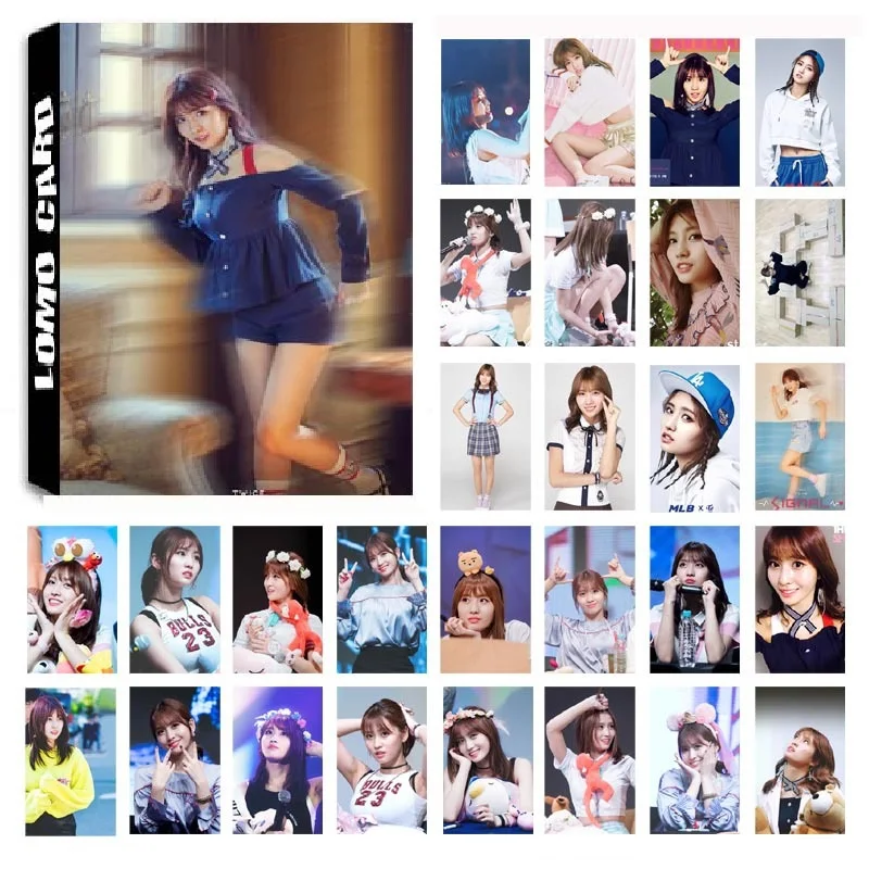 

30Pcs/set KPOP TWICE MOMO Single 02 SIGNAL Album HD Photo Card PVC Cards Self Made LOMO Card Photocard