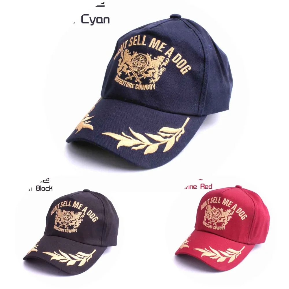 

2019Gold embroidered wheat spike branch M wolf baseball cap fishing mountain climbing travel sun cap duck tongue cap