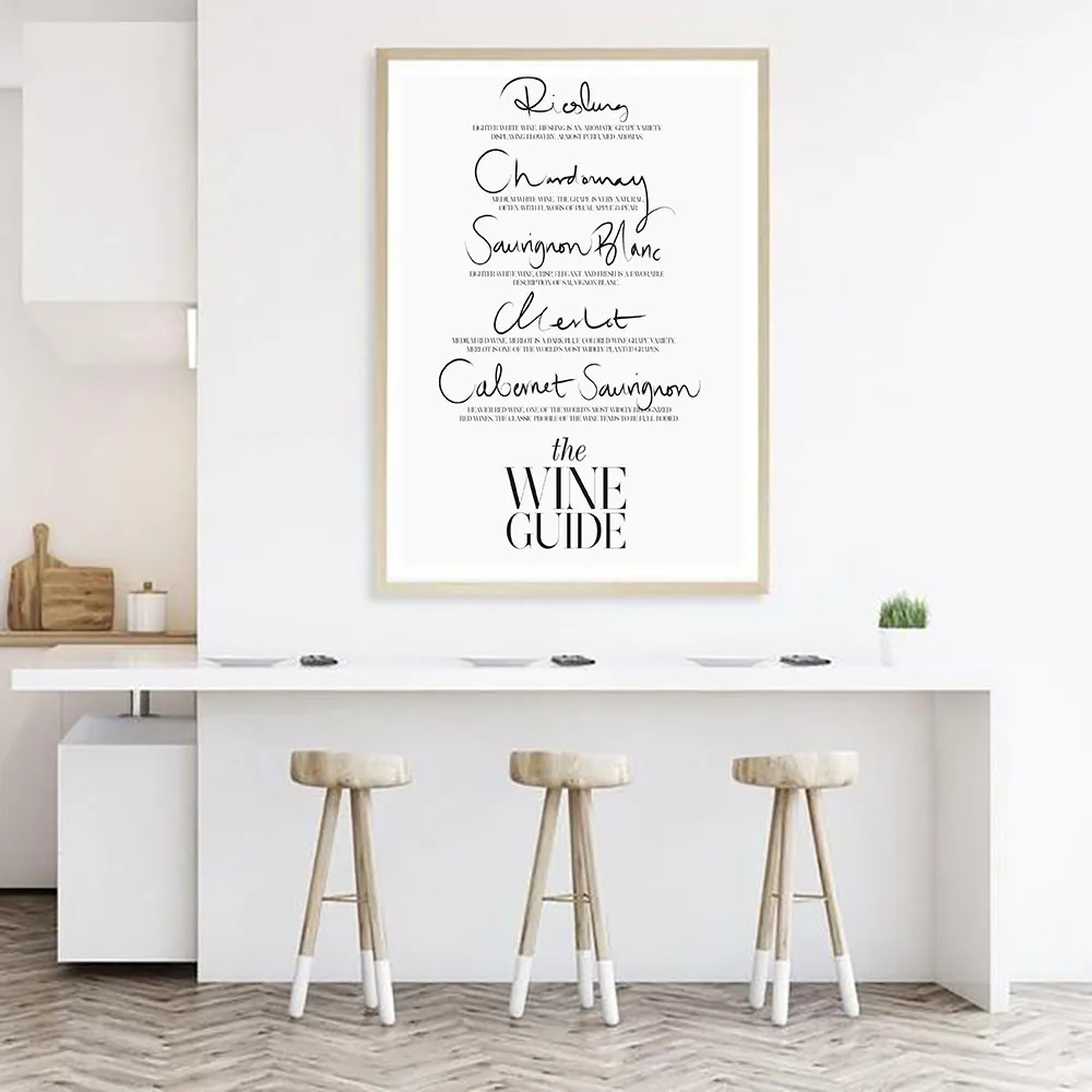 Coffee Guide Tea Posters And Prints Wine Champagne Wall Art Canvas Painting Wall Pictures For Laundry Room Modern Art Wall Decor