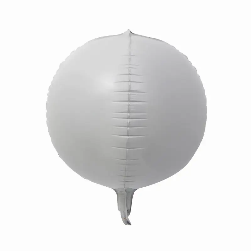 20 штук 18 дюймов 4D круглые воздушные шары из алюминиевой фольги металлические шары Свадебные украшения день рождения баллон гелия поставки - Цвет: white
