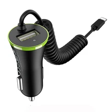 Мини-usb зарядное устройство для авто с контрастным Зарядное устройство 3.4A usb-кабель Весна Форма безопасной зарядки для iPhone SE 6 S Plus 7X8 плюс samsung S8 S9 край Note8 Redmi 4X5