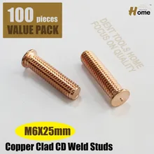 M6 x 25mm CD Weld Screws Fasterner Stainless Steel 100 pcs SW6-25