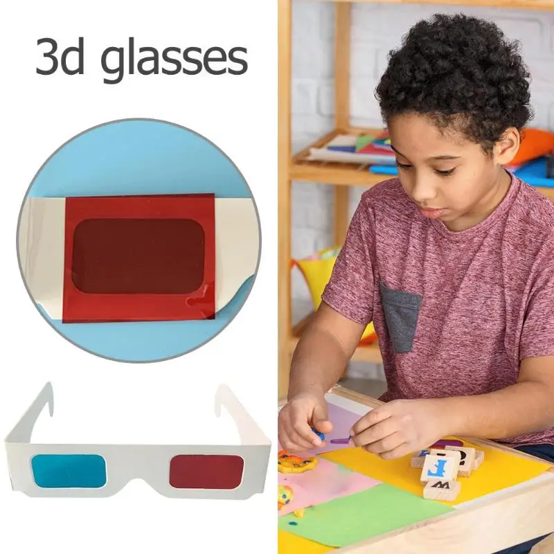 DIY материалы красный синий 3D очки Модель научный эксперимент образовательные