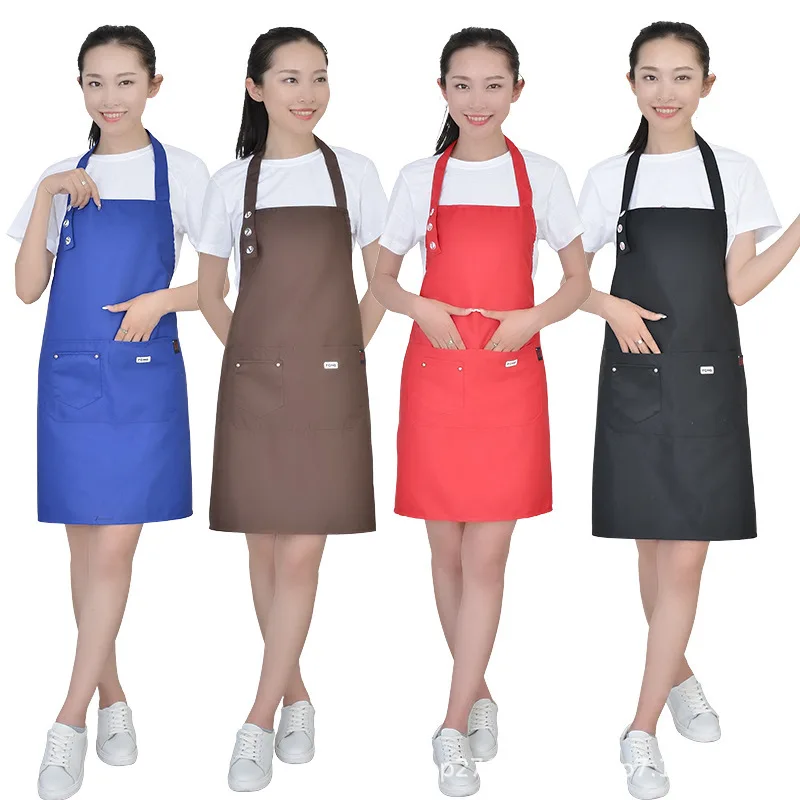 

Cooking Kitchen Apron Woman Men Chef Waiter Uniform Cafe Shop BBQ Hairdresser Aprons Gift Cleaning Bibs Solid Color Wholesale