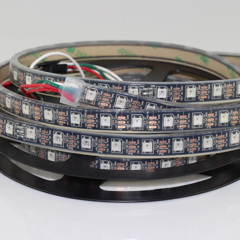 WS2812b 5 в постоянного тока Пиксельная RGB цветсветодиодный Светодиодная лента