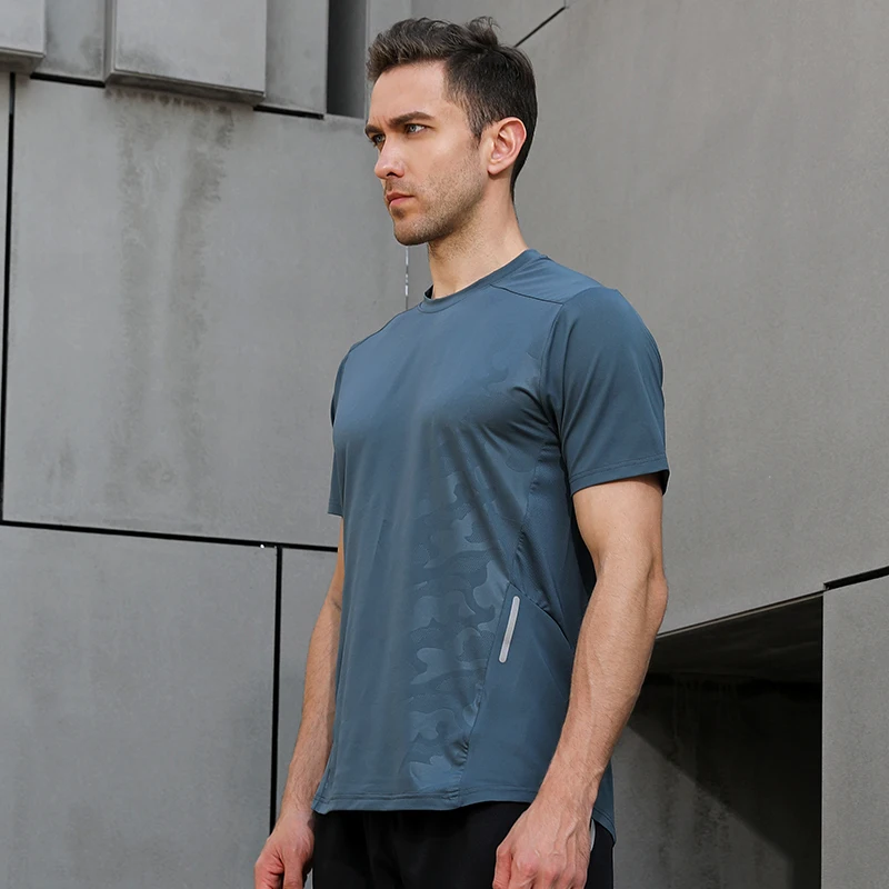 Mens Sport Short Sleeve Shirt Balakie Solid Workout Fitness Running Yoga Blouse