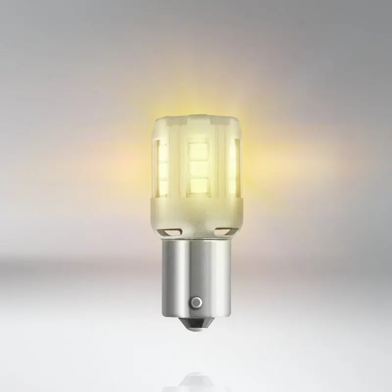 OSRAM СВЕТОДИОДНЫЙ riving Стандартный подходящий светодиодный S25 PY21W 7457YE янтарный цвет Автомобильный сигнальный светильник желтый противотуманный фонарь лампа заднего хода(Твин