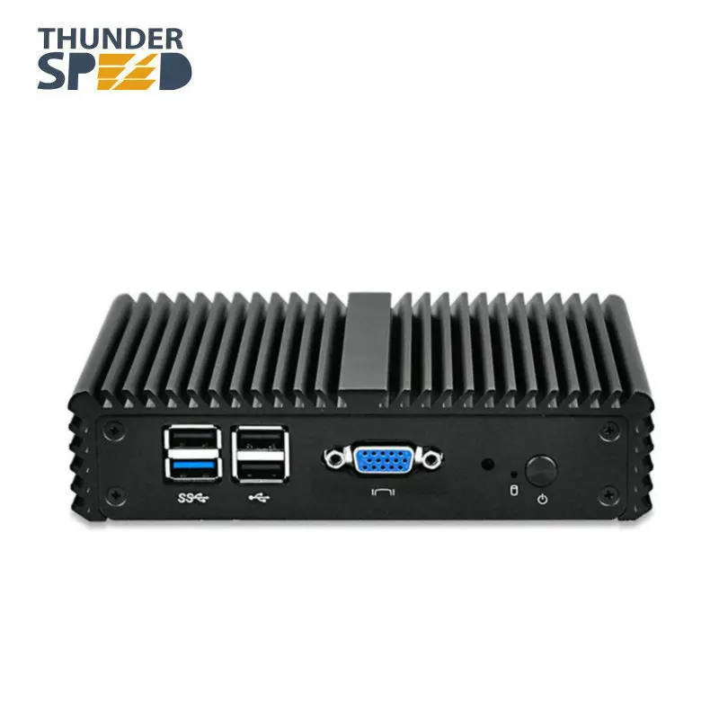 Безвентиляторный мини-ПК 4 LAN порт Intel J1900 мини-ПК Barebone 12 в Linux Pfsense NUC LAN DHCP DNS сервер роутер