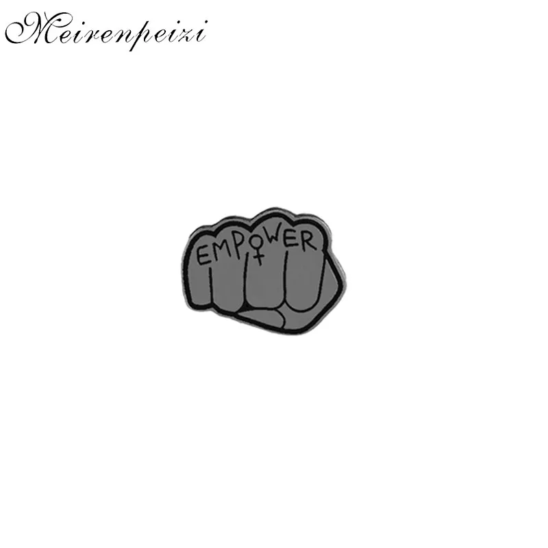 

Inspired Empower Fist Enamel Pin Badge Hard Enamel Pin Metal Brooches Pins Feminist Art Cute Jewelry for Women Girls Gift