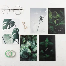 30 шт./упак. милые листья бесшумный Почтовые открытки s листьев растений дизайн значок Стиль карточка для заметок Lomo Почтовые открытки Chic Стиль подарки