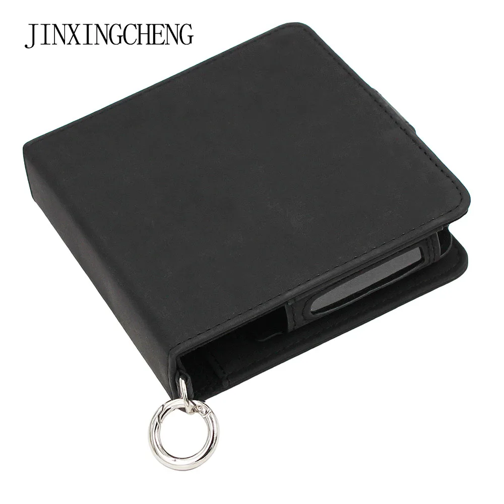 

JINXINGCHENG Carabiner Filp Wallet Leather Case for Iqos 2.4 Plus Leather Cover for Iqos Protective Accessories With 4 Colors