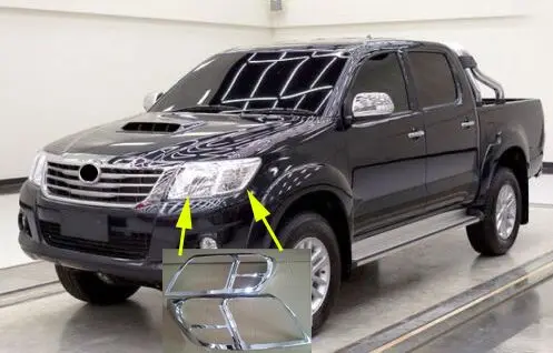 Аксессуары для toyota hilux хромированный АБС пластик чехол фар подходит vigo 2012 2013 2014