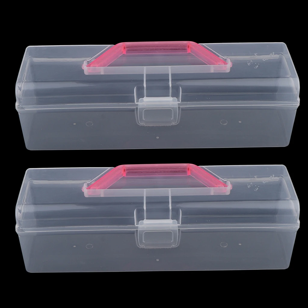 

MagiDeal 2Pcs Clear Storage Carrying Box for Doll Accessory For 1/6 BJD Doll