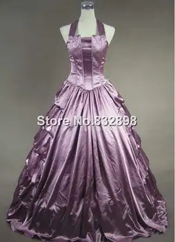 

Light Purple Halter Victorian Ball Gown