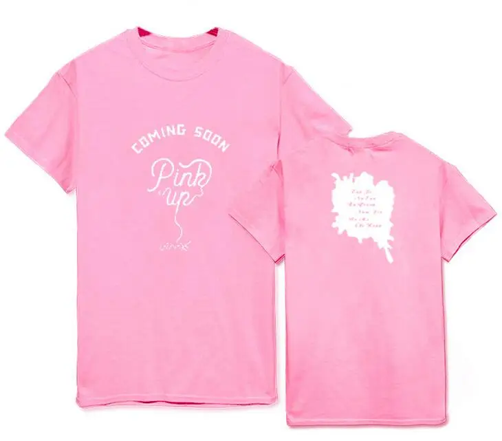 Summer style apink brand new album pink up printing supportive t shirt ...