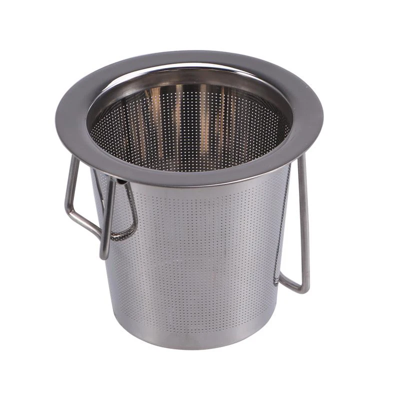 Stainless Steel Tea Infuser Strainer with Foldable Handle Reusable Tea Filter Basket for Brewing Loose Leaf Herb Tea on Teapots Mugs Cups (1)