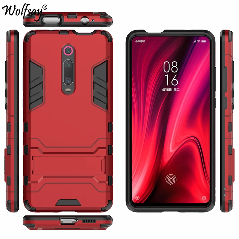 Cover Xiaomi Mi 9T Case 6.39" Shockproof Hybrid Stand Silicone Armor Back Case For Xiaomi Mi 9T Cover Case on Xiaomi Mi9T Mi 9 T