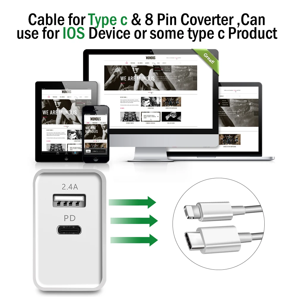 29 W تبيي C الهاتف المحمول شاحن المملكة المتحدة التوصيل USB الحائط مهايئ شاحن سريع PD تهمة شاحن يو اس بي PD نوع-c ل ماك بوك فون Xiaomi