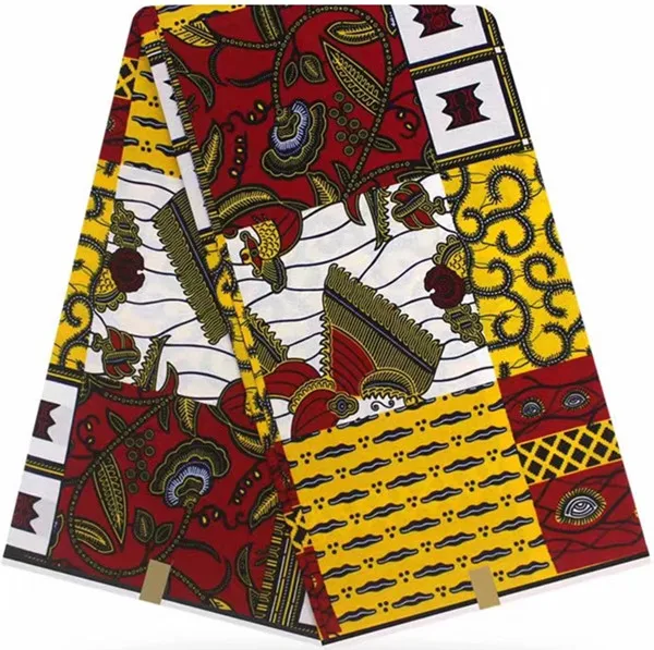 Горячая африканская ткань для платья африканская восковая ткань tissus воск Анкара ткани 6 ярдов хлопковая ткань HH-A1