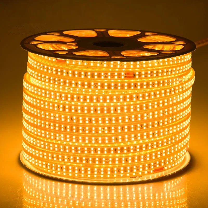 

Fanlive 30m/lot AC 220V AC110v SMD 2835 LED Strips Lighting 180leds/M IP67 LED Strip Waterproof Warm White Flexible Rope Light