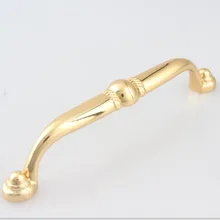 128mm modern simple fashion 24k gold furniture handles 5″ gold kitchen cabinet drawer dresser cupboard door pull knob handle GP