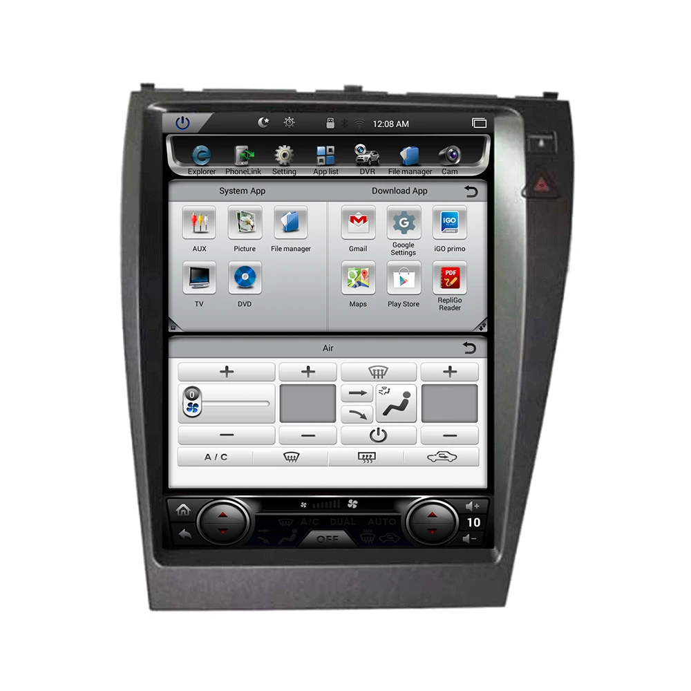 GreenYi Quad Core 12 1 &quotвертикальный экран 2G RAM Android 6 0 Автомобильный DVD Fit Lexus ES/250/ES300/ES350 2006