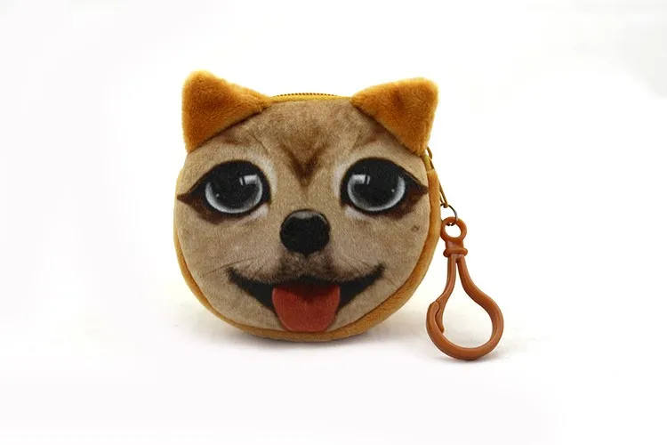17 Цвета новая сумка портмоне бумажник дамы 3D печати кошки собаки животных большой лицо изменить модная милая маленькая сумка на молнии для