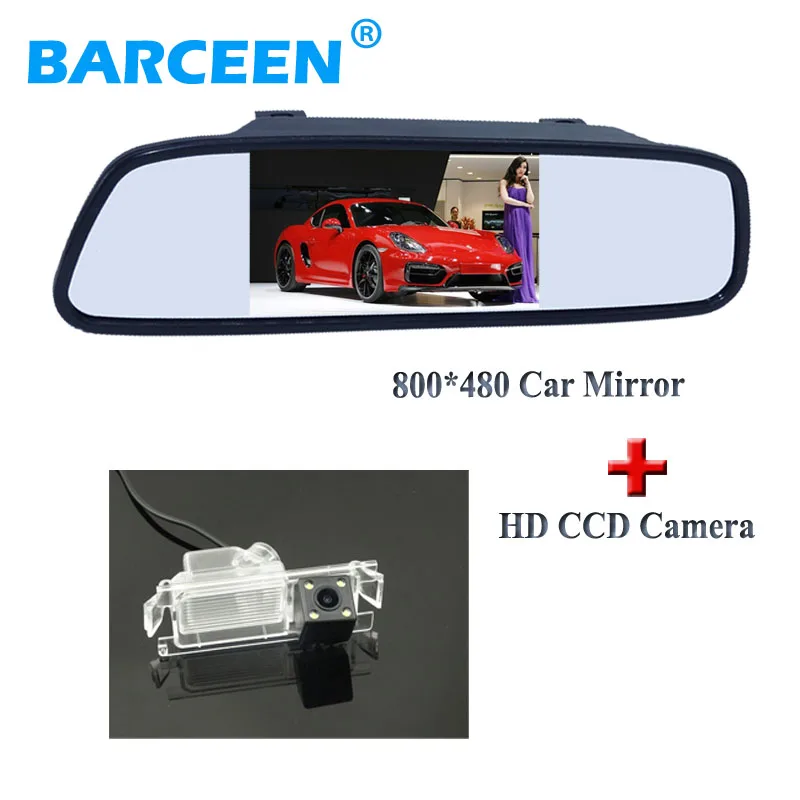 4 3 &quothd cd Автомобильное Зеркало + камера заднего вида светодиода для Kia K2 Rio хэчбек