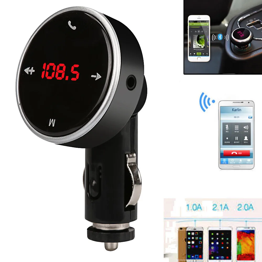 

Latest styles MP3 Music Player Wireless Bluetooth LCD MP3 Player Car Kit SD MMC USB FM Transmitter Modulator Car Styling @124