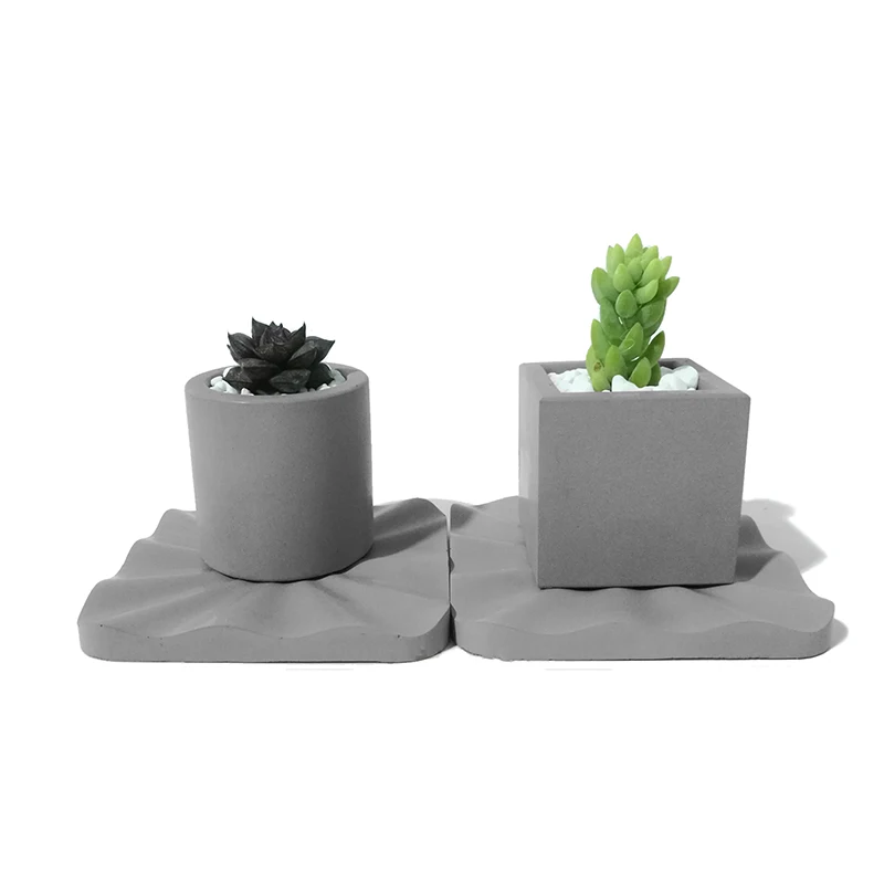 

Silicone concrete molds Flower pot holders molds Cement silicone concrete pot moulds