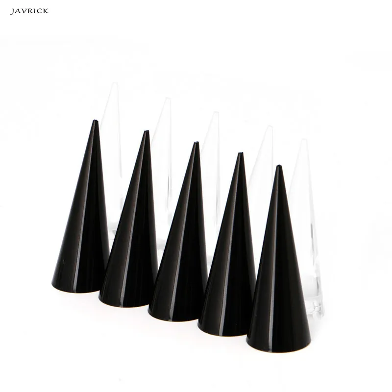 

1pcs Acrylic Finger Cone Ring Stand Jewelry Display Holder Show Case Organizer NEW