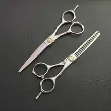 Professional японский 440C парикмахерские ножницы комплект 6 дюймов Высокое качество резка и thinnig ножницы