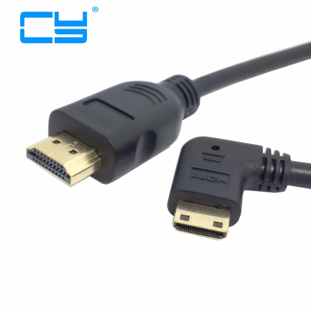 High quality Left/Right 90 Degree Mini HDMI Male to HDMI Male Converter