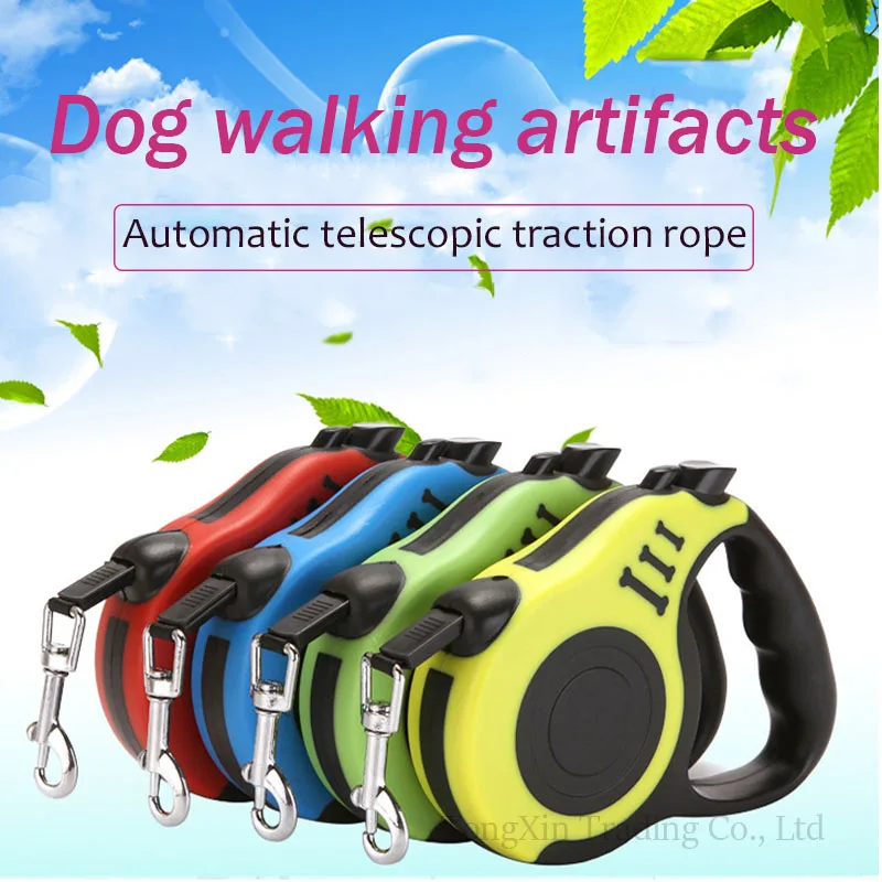 

3M-5M Retractable Dog Leash Personalized Nylon Dog Leash Automatic Quick Release Leash for Dogs Small Medium Dog traction rope