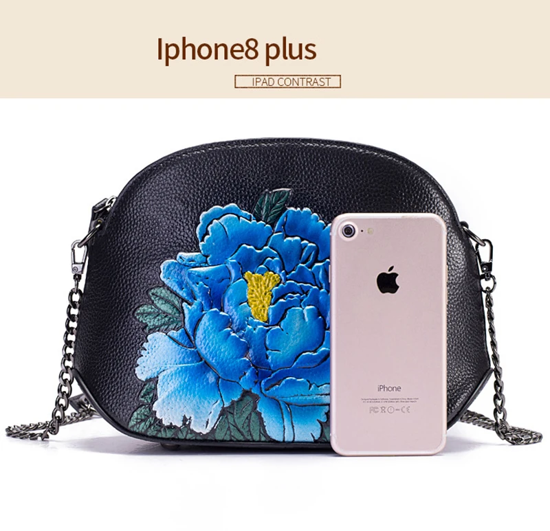 Norbinus натуральная кожа женские сумки через плечо цветы сумочка маленькая тисненая Сумка-тоут кошелек китайский стиль сумка-мессенджер на плечо