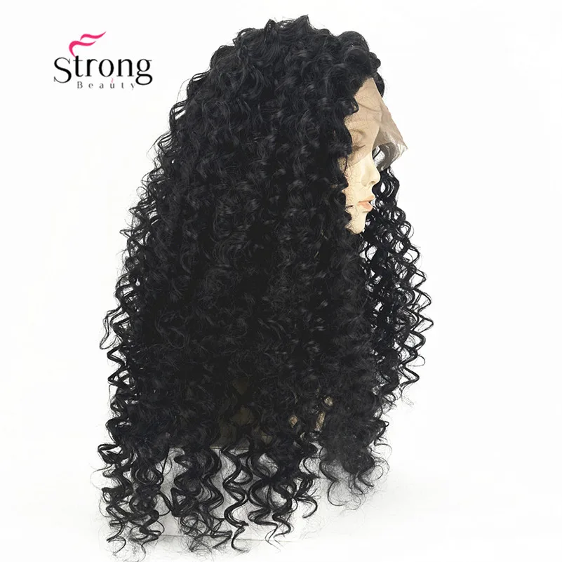 Парики из натуральных черных волос высокой плотности, термостойкие парики из синтетических волос, парики из кудрявых волос