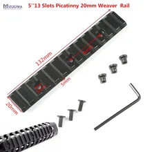MIZUGIWA 4 ''/5'' Пикатинни круглое дно 20 мм ласточкин хвост Вивер рельс Handguard раздел Алюминиевое Крепление база адаптер установить область